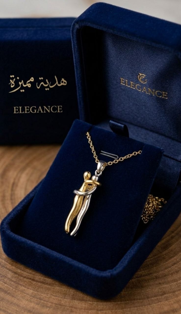 كوليه عناق الحب المزدوج ✨